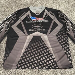 Polaris American Pride Kids Black and Gray Motocross Jersey